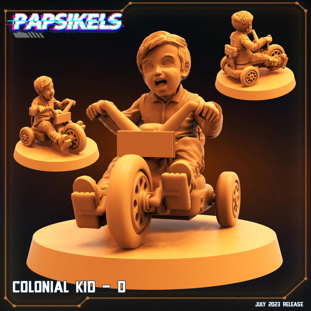 3D Printed Papsikels - Colonial Kids - 28mm 32mm