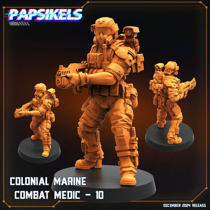 3D Printed Papsikels Colonial Marine Combat Medic Team Dec. 2024 SciFi 28mm 32mm