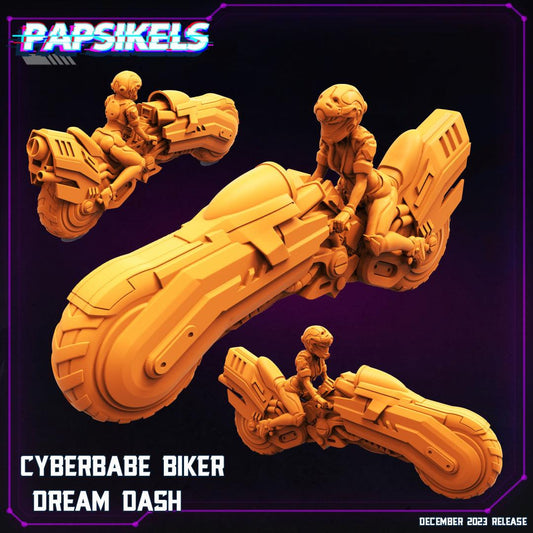 3D Printed Papsikels Cyberbabe Biker Dreamdash 28mm 32mm