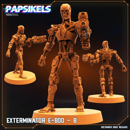 3D Printed Papsikels Cyberpunk Exterminator E-800 Set - 28mm 32mm