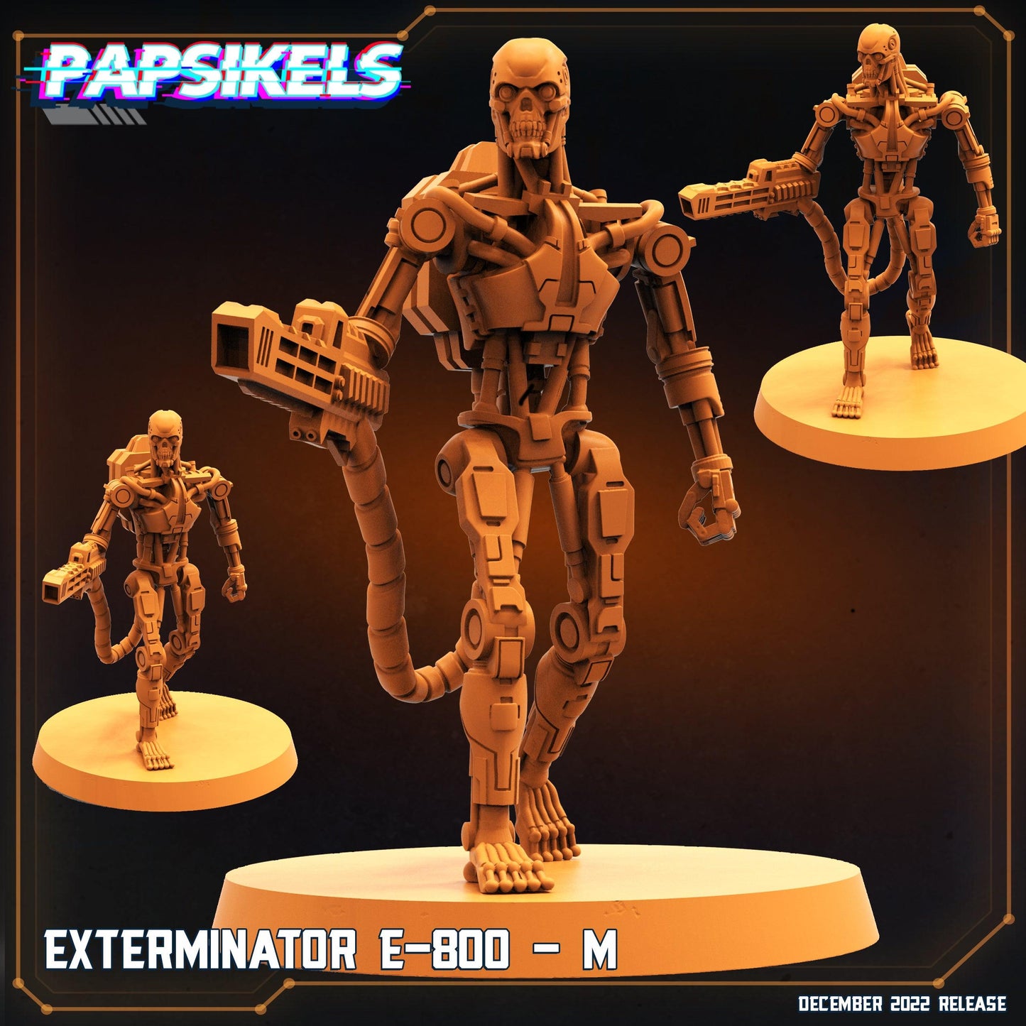 3D Printed Papsikels Cyberpunk Exterminator E-800 Set - 28mm 32mm
