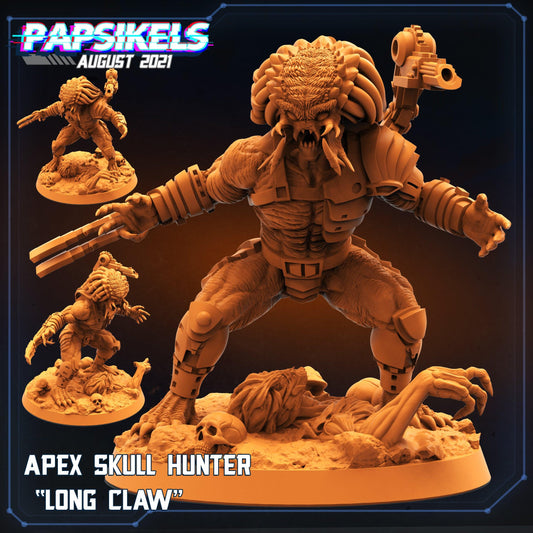 3D Printed Papsikels Cyberpunk Sci-Fi Apex Skull Hunter Longclaw - 28mm 32mm