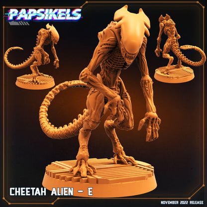 3D Printed Papsikels Cyberpunk Sci-Fi Cheetah Alien Set - 28mm 32mm