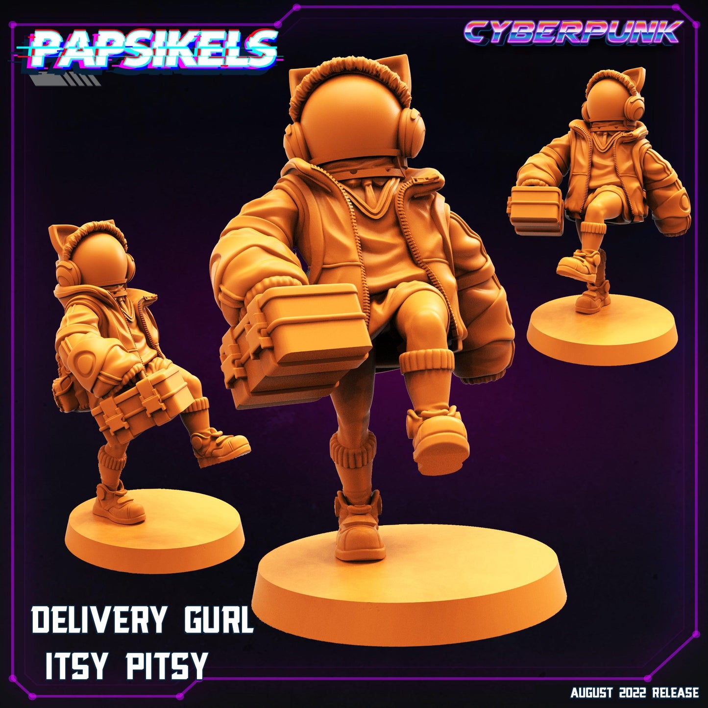 3D Printed Papsikels Cyberpunk Sci-Fi Cyber Delivery Set - 28mm 32mm