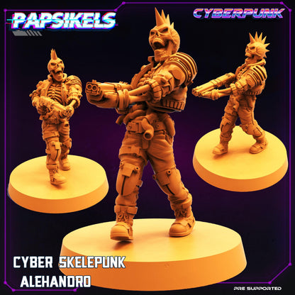 3D Printed Papsikels Cyberpunk Sci-Fi Cyber Skelepunk Set- 28mm 32mm