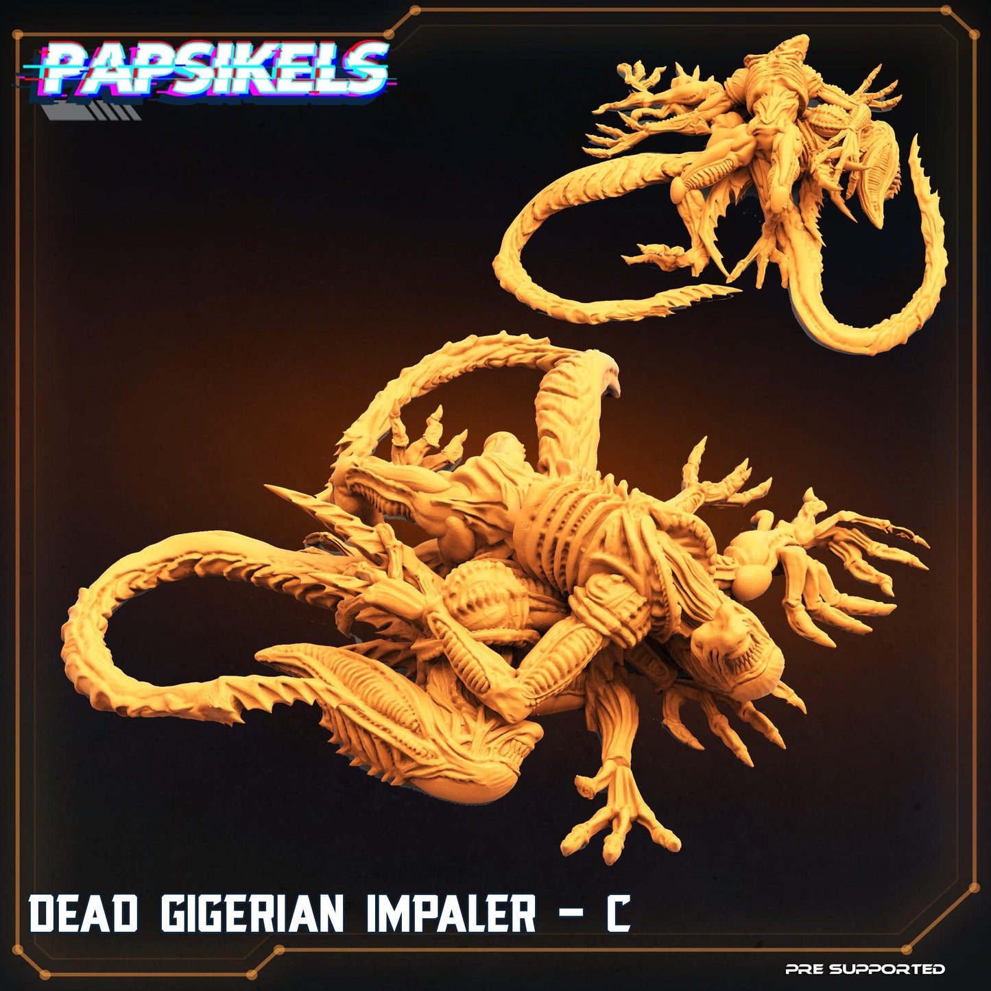 3D Printed Papsikels Cyberpunk Sci-Fi Dead Gigerian Impaler Set - 28mm 32mm