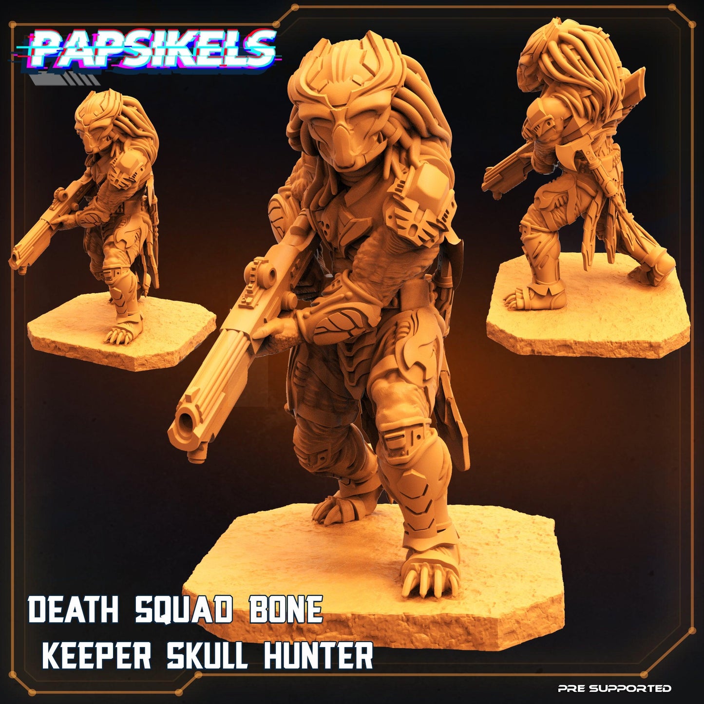 3D Printed Papsikels Cyberpunk Sci-Fi Death Squad Bone Set - 28mm 32mm