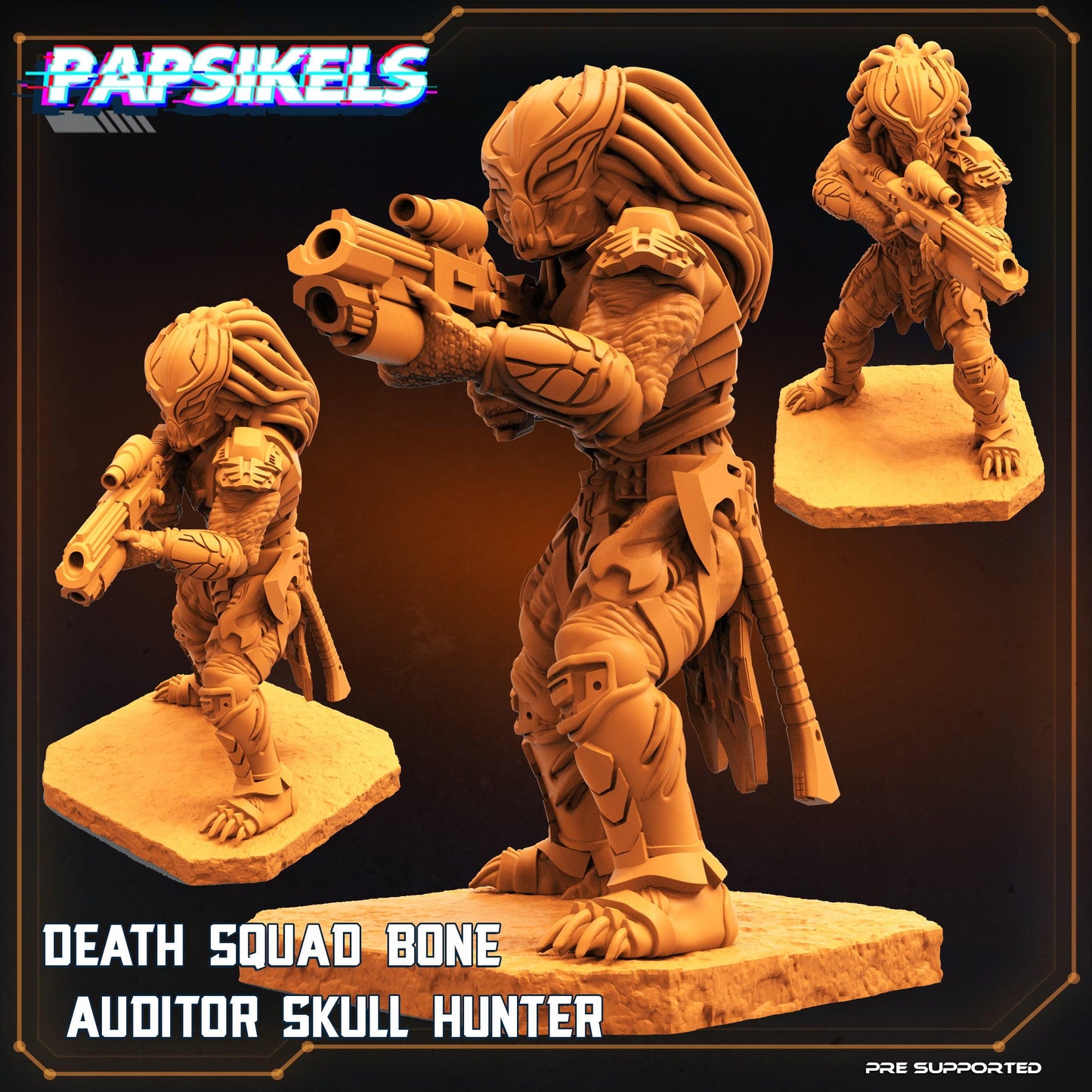 3D Printed Papsikels Cyberpunk Sci-Fi Death Squad Bone Set - 28mm 32mm