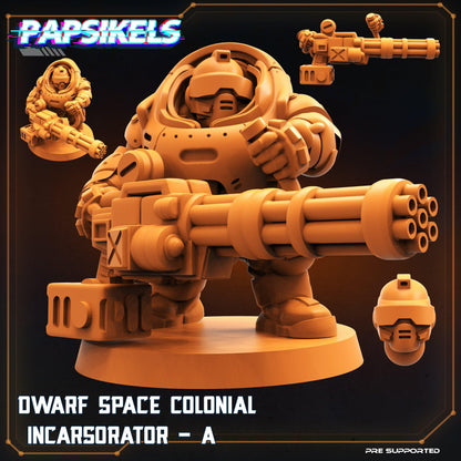 3D Printed Papsikels Cyberpunk Sci-Fi Dwarf Space Colonial Set - 28mm 32mm