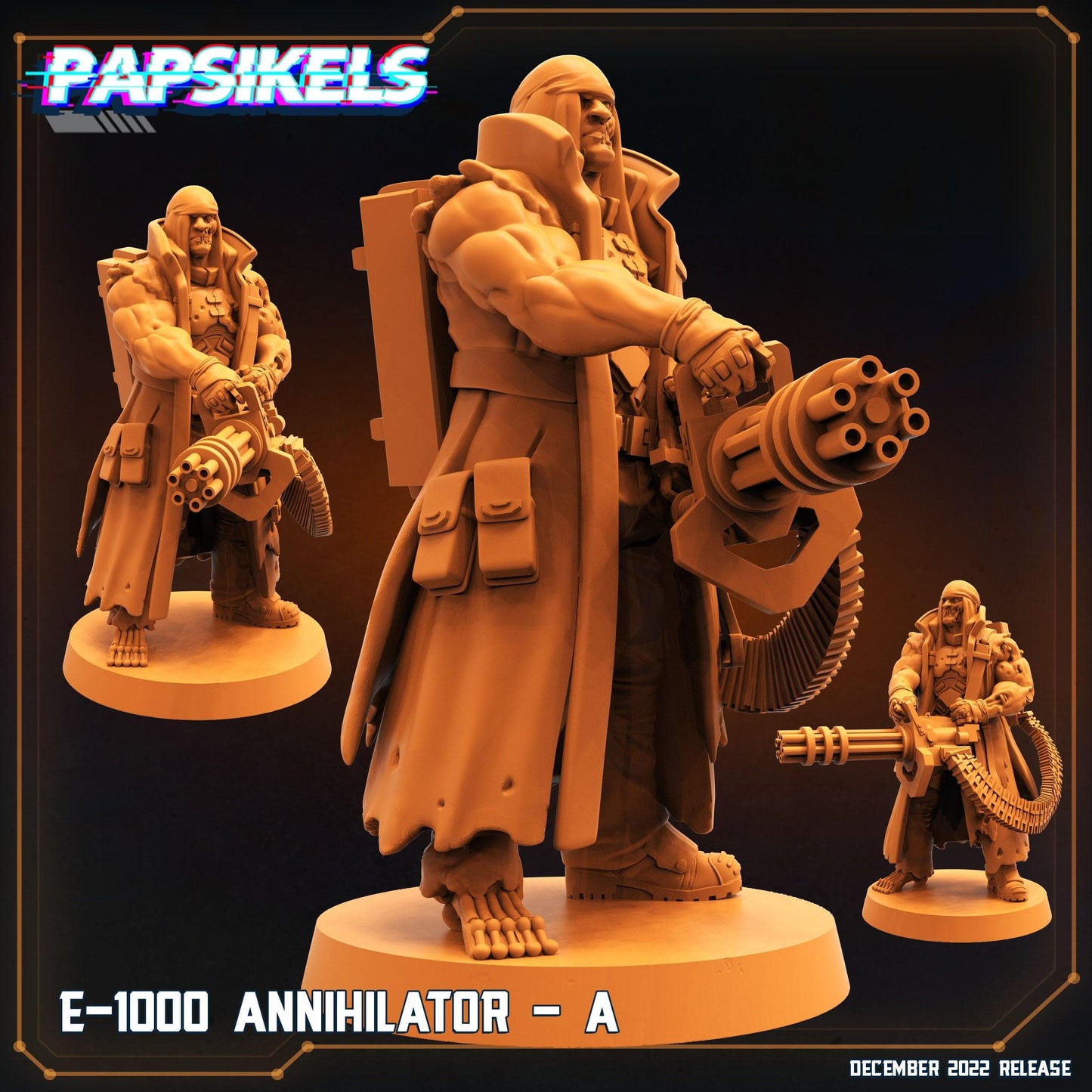 3D Printed Papsikels Cyberpunk Sci-Fi E-1000 Annihilator Set - 28mm 32mm