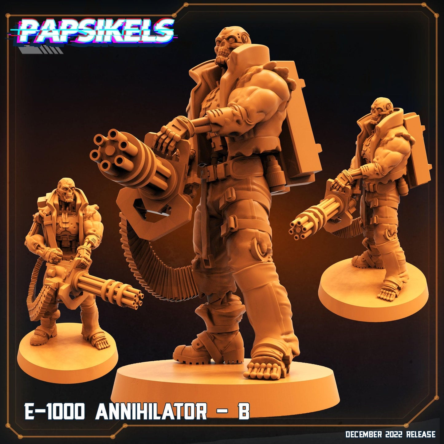 3D Printed Papsikels Cyberpunk Sci-Fi E-1000 Annihilator Set - 28mm 32mm