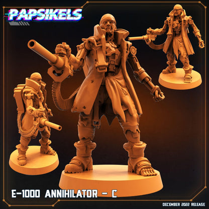 3D Printed Papsikels Cyberpunk Sci-Fi E-1000 Annihilator Set - 28mm 32mm