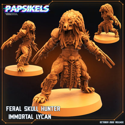 3D Printed Papsikels Cyberpunk Sci-Fi Feral Vixen Skull Hunter Set - 28mm 32mm