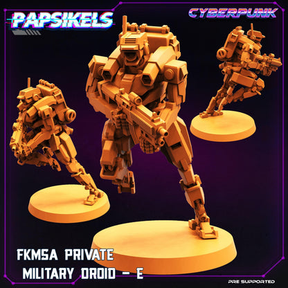 3D Printed Papsikels Cyberpunk Sci-Fi Fkmsa Private Military Droid Set - 28mm 32mm