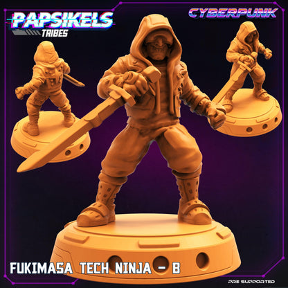 3D Printed Papsikels Cyberpunk Sci-Fi Fukimasa Tech Ninja Set - 28mm 32mm