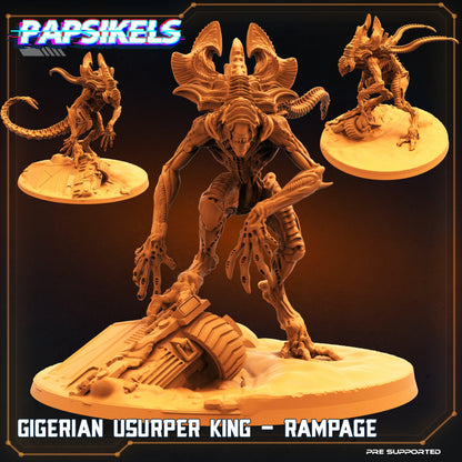 3D Printed Papsikels Cyberpunk Sci-Fi Gigerian Royal Usurper King - 28mm 32mm