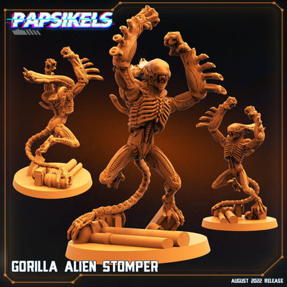 3D Printed Papsikels Cyberpunk Sci-Fi Gorilla Alien Set - 28mm 32mm