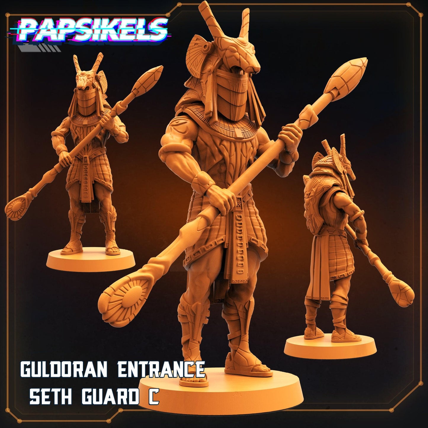 3D Printed Papsikels Cyberpunk Sci-Fi - Guldoran Entrance Guard Set - Star Entrance 28mm 32mm