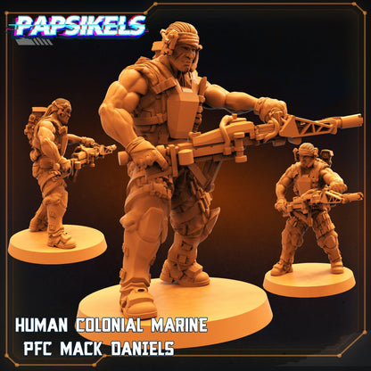 3D Printed Papsikels Cyberpunk Sci-Fi Human Colonial Set - 28mm 32mm