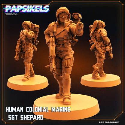 3D Printed Papsikels Cyberpunk Sci-Fi Human Colonial Set - 28mm 32mm