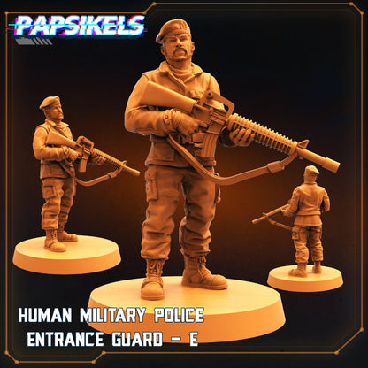 3D Printed Papsikels Cyberpunk Sci-Fi - Human Military Police Entrance Guard Set - Star Entrance 28mm 32mm