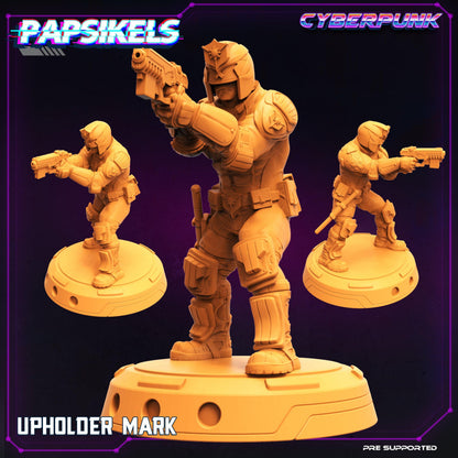 3D Printed Papsikels Cyberpunk Sci-Fi Law Upholders Set - 28mm 32mm