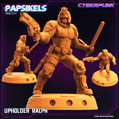 3D Printed Papsikels Cyberpunk Sci-Fi Law Upholders Set - 28mm 32mm