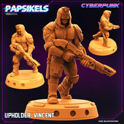 3D Printed Papsikels Cyberpunk Sci-Fi Law Upholders Set - 28mm 32mm