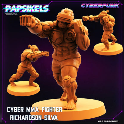 3D Printed Papsikels Cyberpunk Sci-Fi Mma Boxer Fighter Set - 28mm 32mm