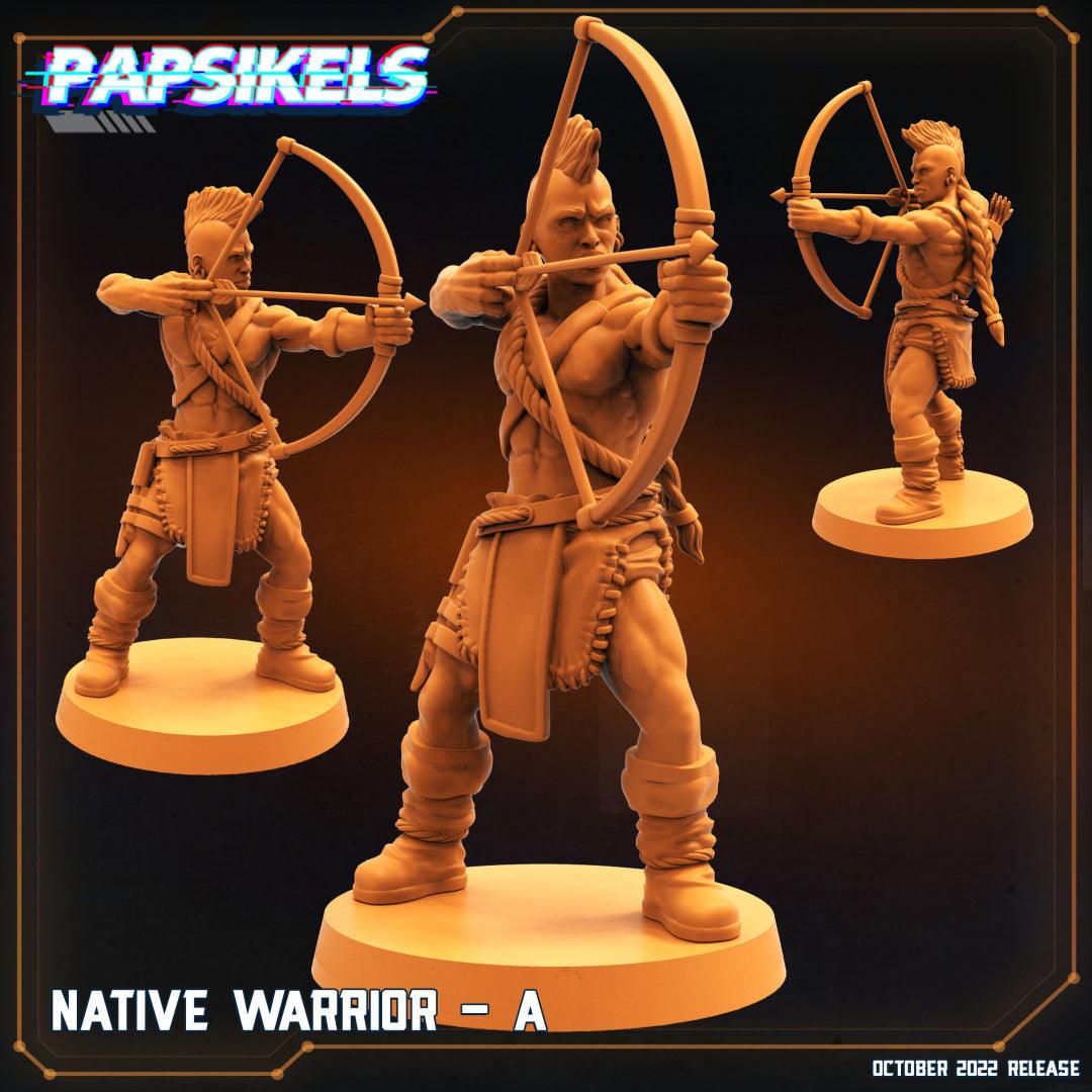 3D Printed Papsikels Cyberpunk Sci-Fi Native Warriors Set - 28mm 32mm