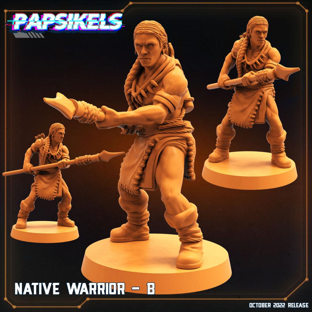 3D Printed Papsikels Cyberpunk Sci-Fi Native Warriors Set - 28mm 32mm