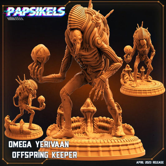 3D Printed Papsikels Cyberpunk Sci-Fi - Omega Yerivaan Offspring Keeper - 28mm 32mm