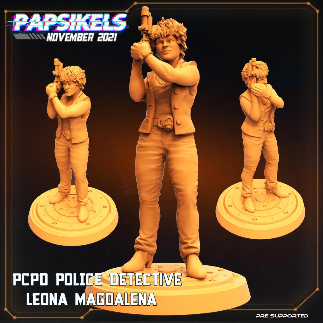 3D Printed Papsikels Cyberpunk Sci-Fi Pcpd Police Officer Detective Set - 28mm 32mm