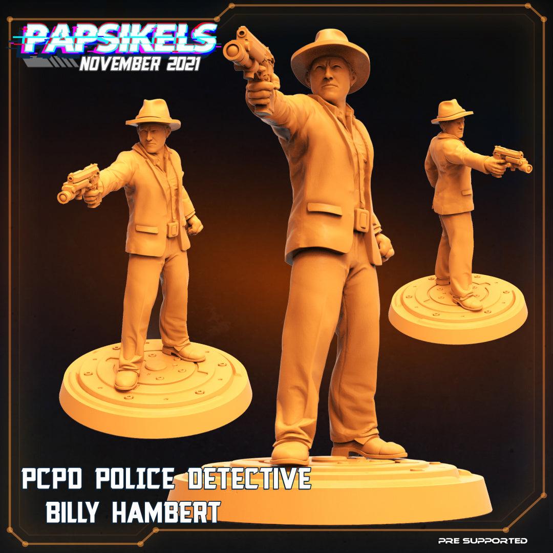 3D Printed Papsikels Cyberpunk Sci-Fi Pcpd Police Officer Detective Set - 28mm 32mm