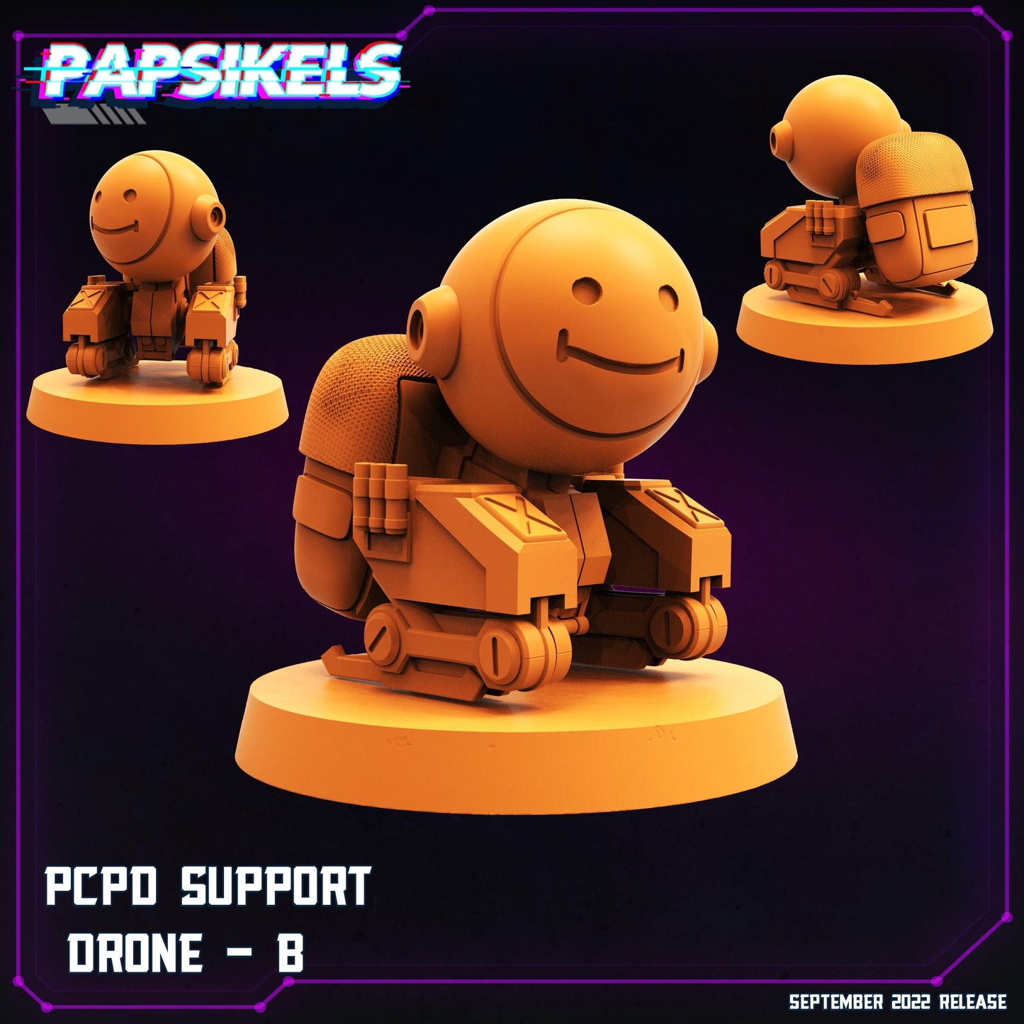 3D Printed Papsikels Cyberpunk Sci-Fi Pcpd Support Drone Set - 28mm 32mm