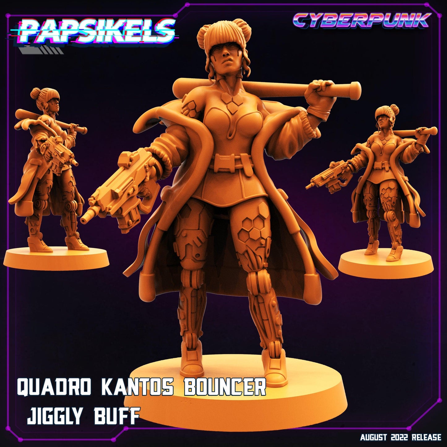 3D Printed Papsikels Cyberpunk Sci-Fi Quadro Kantos Set - 28mm 32mm