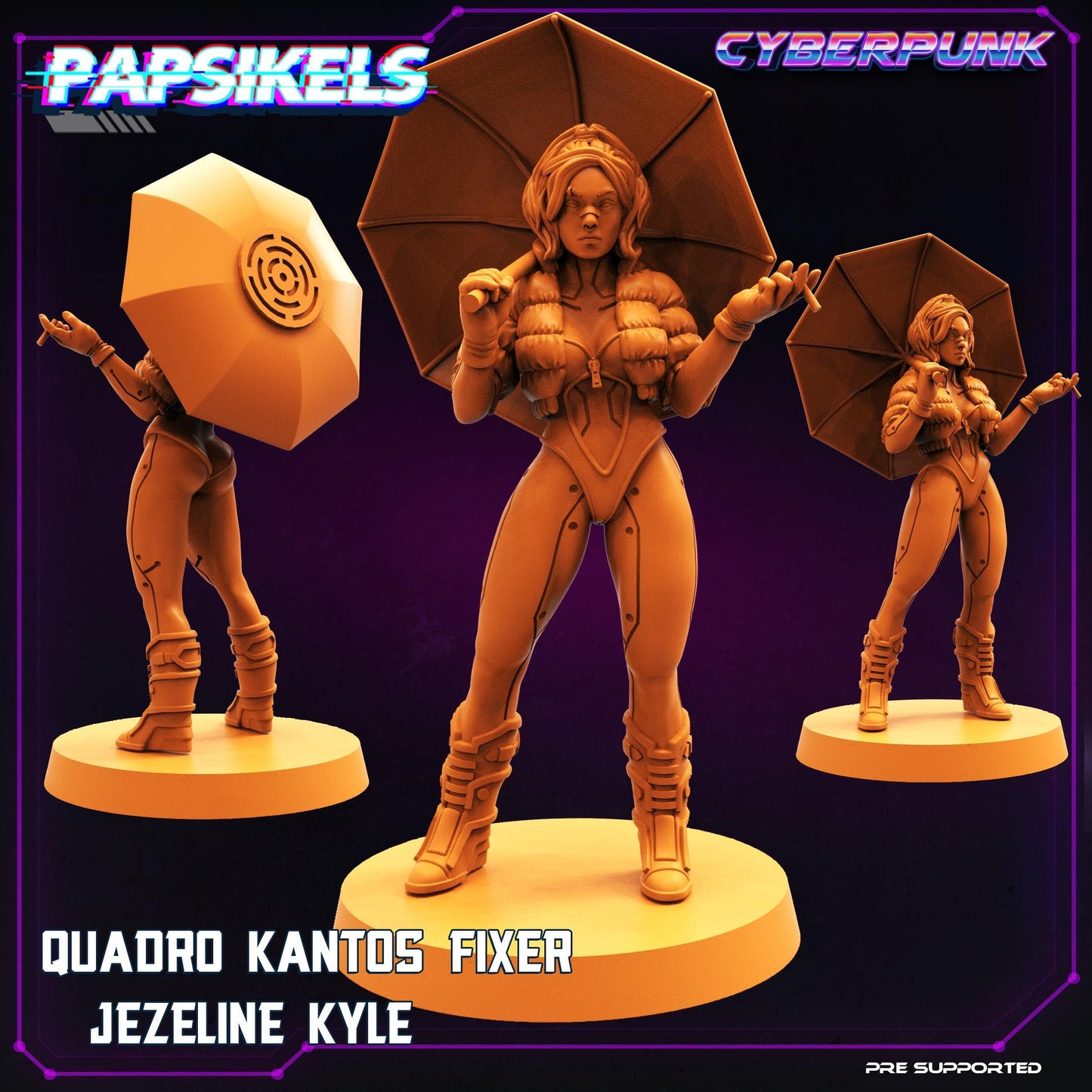 3D Printed Papsikels Cyberpunk Sci-Fi Quadro Kantos Set - 28mm 32mm