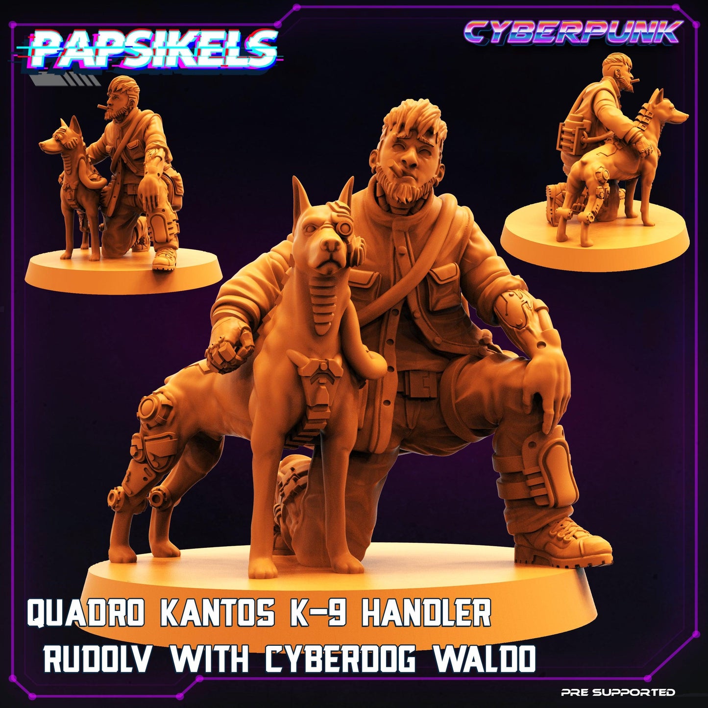 3D Printed Papsikels Cyberpunk Sci-Fi Quadro Kantos Set - 28mm 32mm