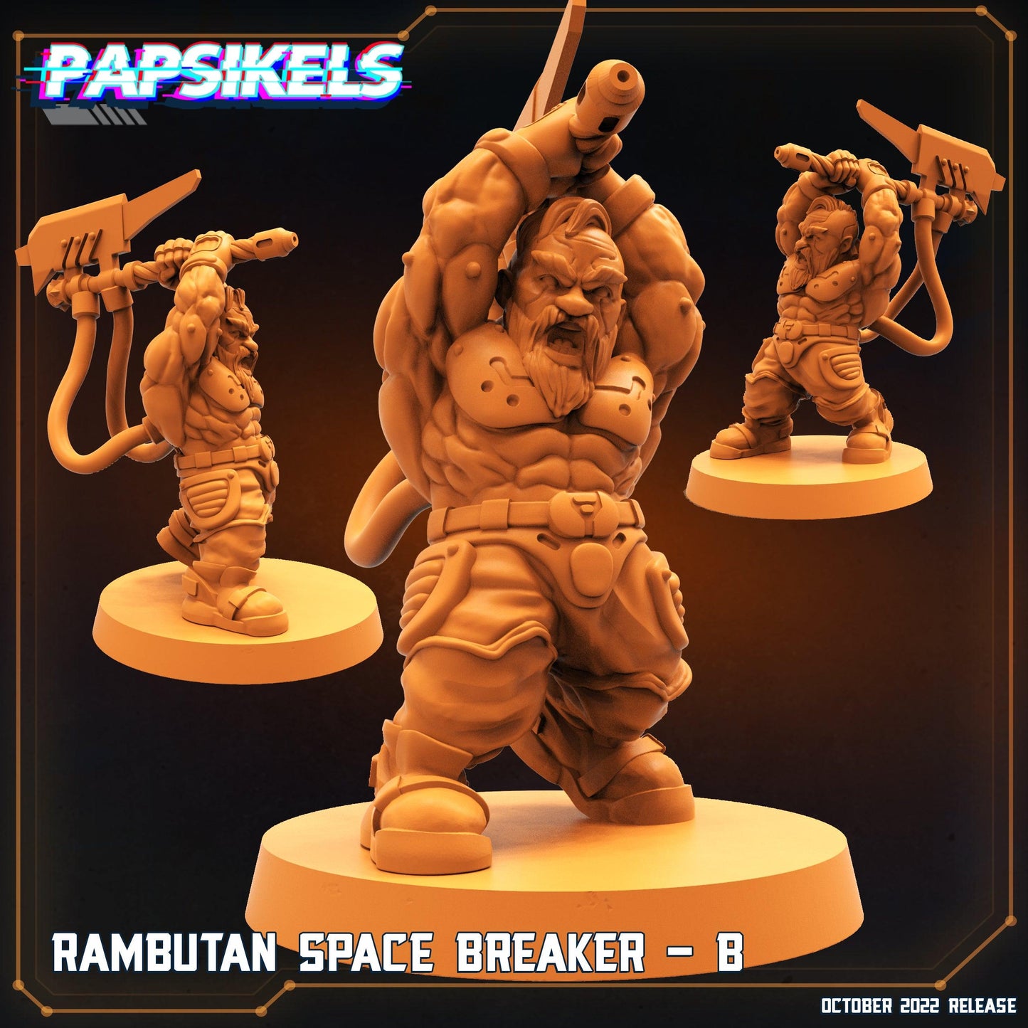 3D Printed Papsikels Cyberpunk Sci-Fi Rambutan Space Breakers Set - 28mm 32mm