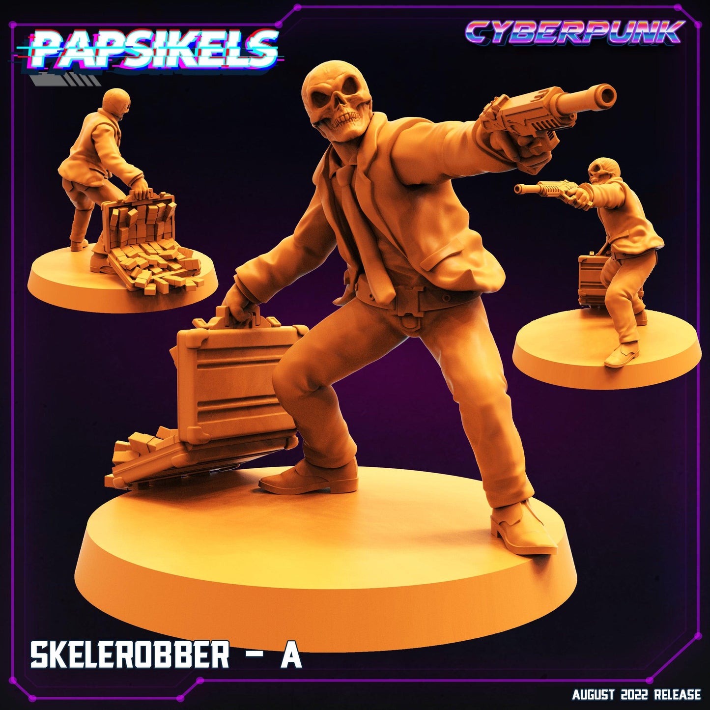 3D Printed Papsikels Cyberpunk Sci-Fi Skelerobber Set - 28mm 32mm