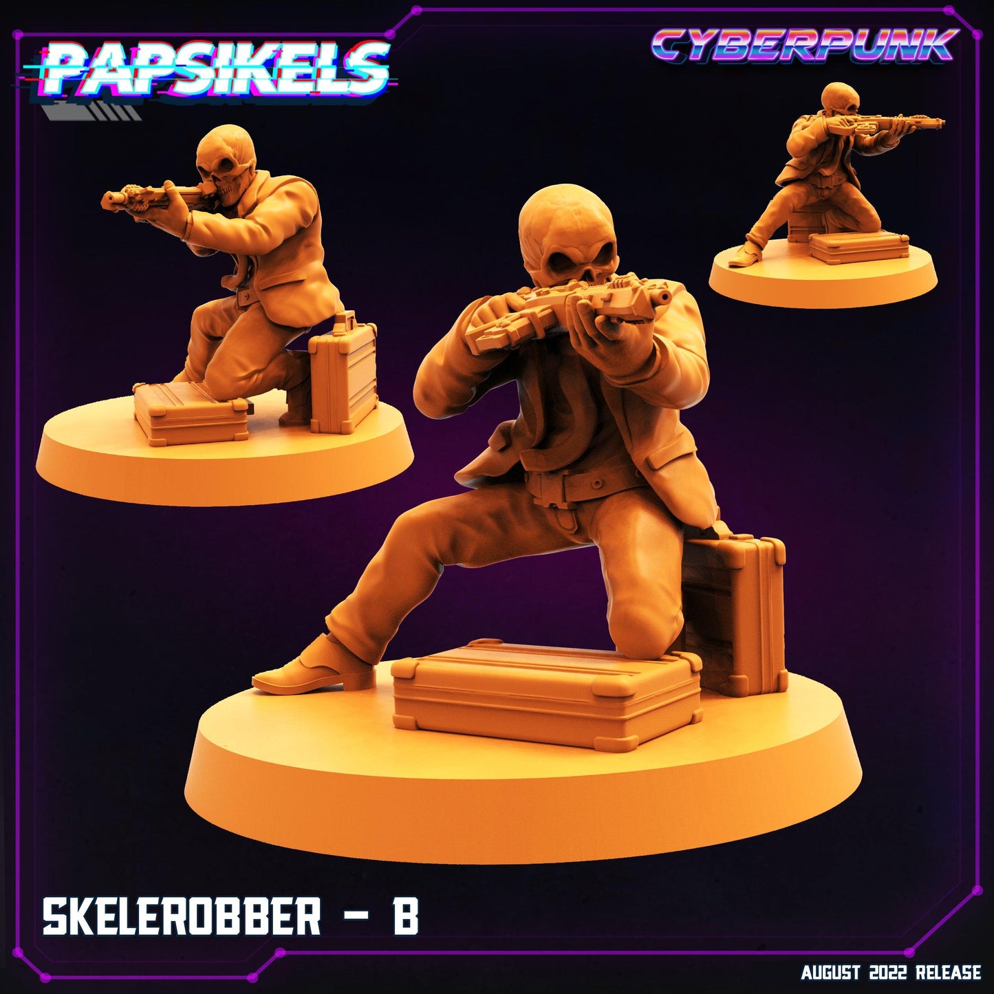 3D Printed Papsikels Cyberpunk Sci-Fi Skelerobber Set - 28mm 32mm