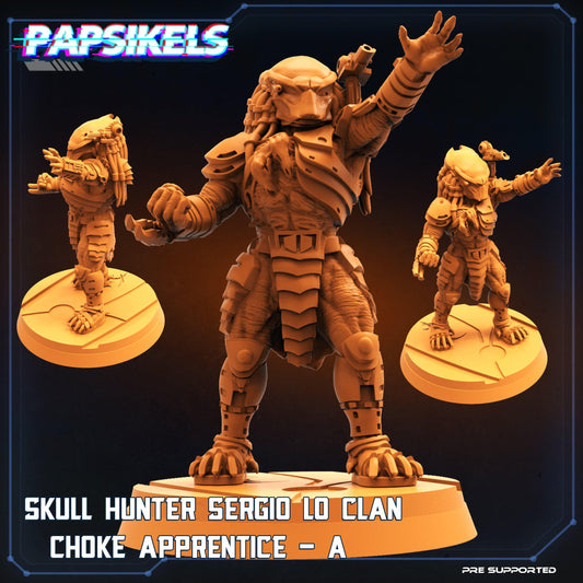 3D Printed Papsikels Cyberpunk Sci-Fi Skull Hunter Sergio Lo Clan Choke Set - 28mm 32mm