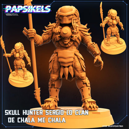 3D Printed Papsikels Cyberpunk Sci-Fi Skull Hunter Sergio Lo Clan Choke Set - 28mm 32mm