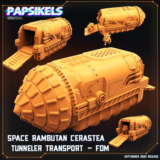 3D Printed Papsikels Cyberpunk Sci-Fi Space Rambutan Cerastea Tunneler Transport Fdm - 28mm 32mm