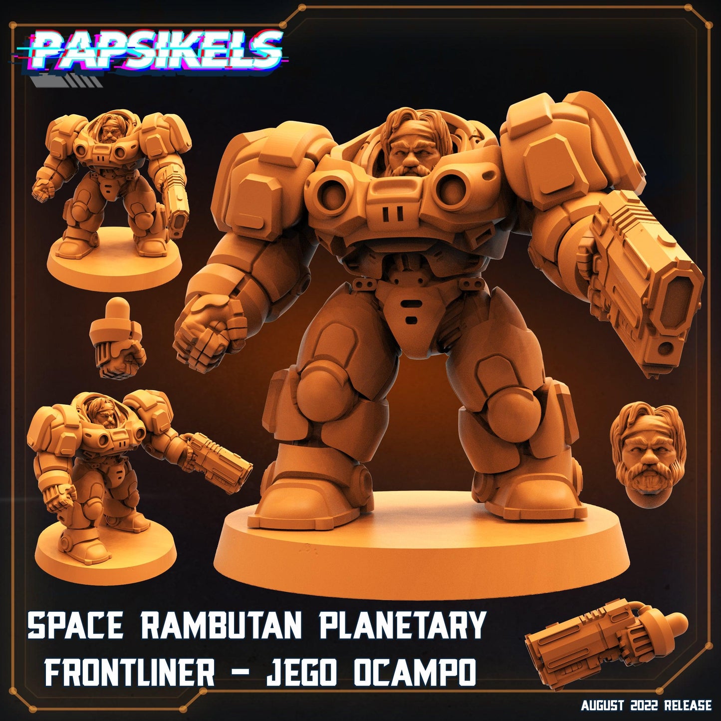 3D Printed Papsikels Cyberpunk Sci-Fi Space Rambutan Set - 28mm 32mm