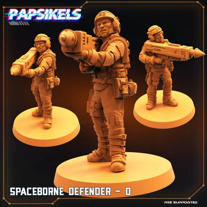 3D Printed Papsikels Cyberpunk Sci-Fi Spaceborne Defender Set - 28mm 32mm