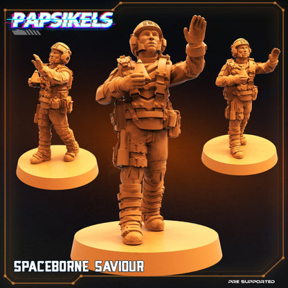 3D Printed Papsikels Cyberpunk Sci-Fi Spaceborne Defender Set - 28mm 32mm