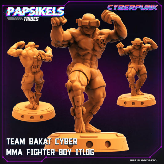 3D Printed Papsikels Cyberpunk Sci-Fi Team Bakat Cyber Mma Fighter Boy Itlog - 28mm 32mm