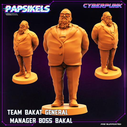 3D Printed Papsikels Cyberpunk Sci-Fi Team Bakat General Manager Boss Bigz - 28mm 32mm