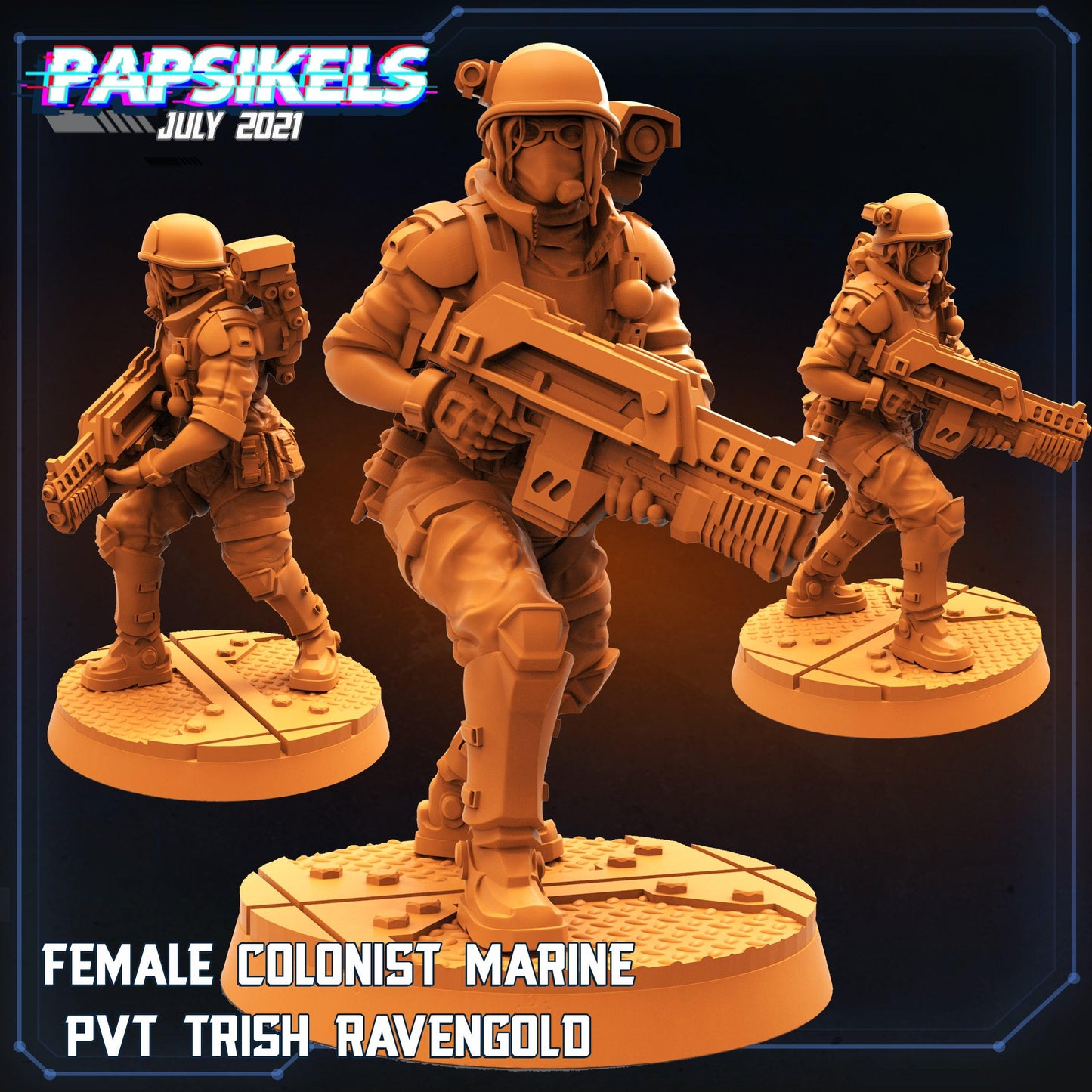 3D Printed Papsikels Cyberpunk Sci-Fi Team Valkyrie Set - 28mm 32mm